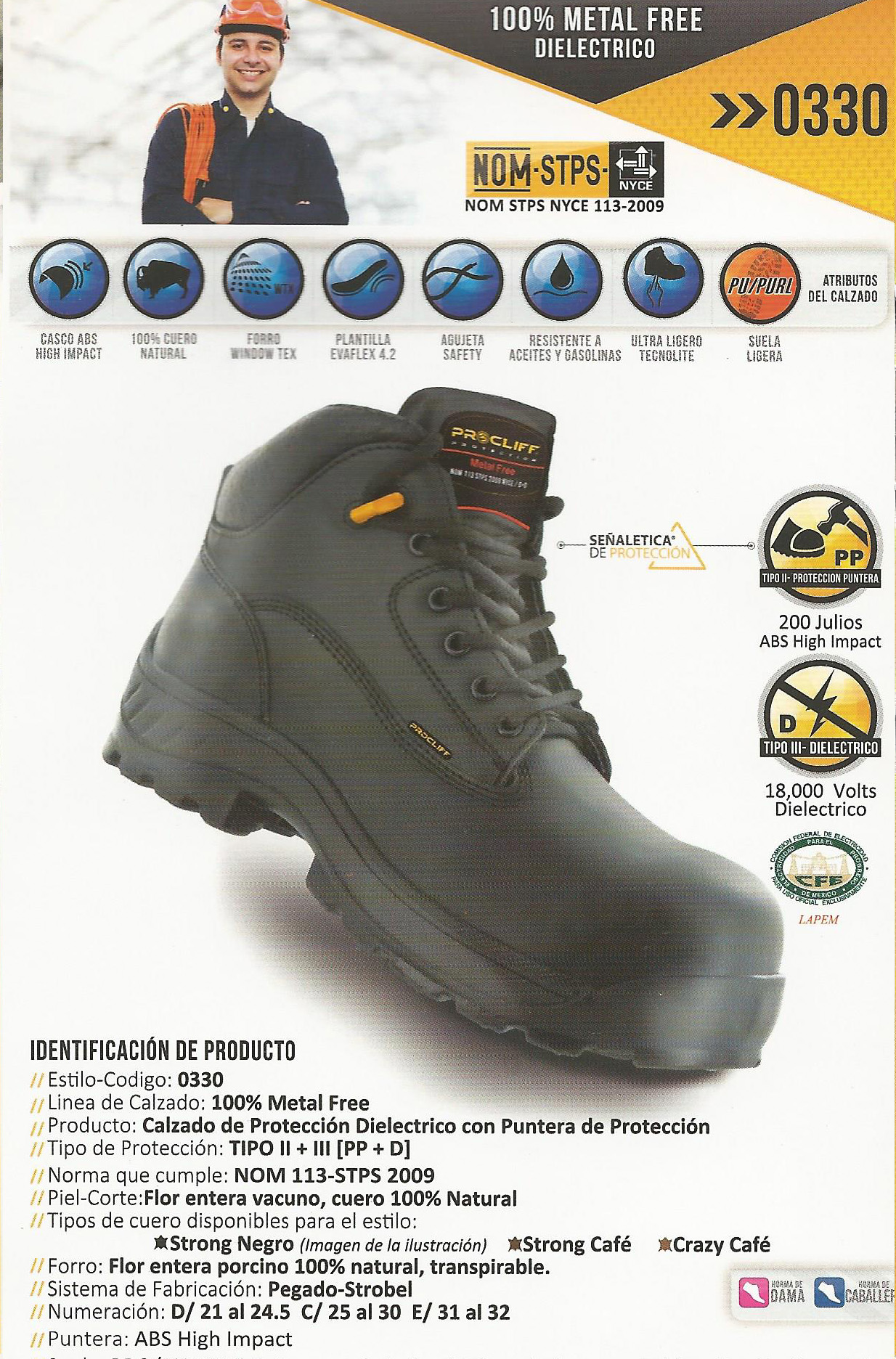 Zapato de seguridad 2025 cliff